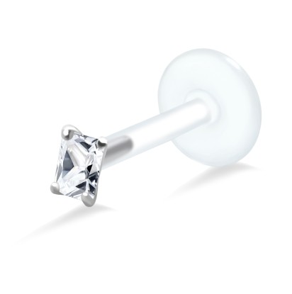 Princess Cut Stone Labrets Push-in LA-192